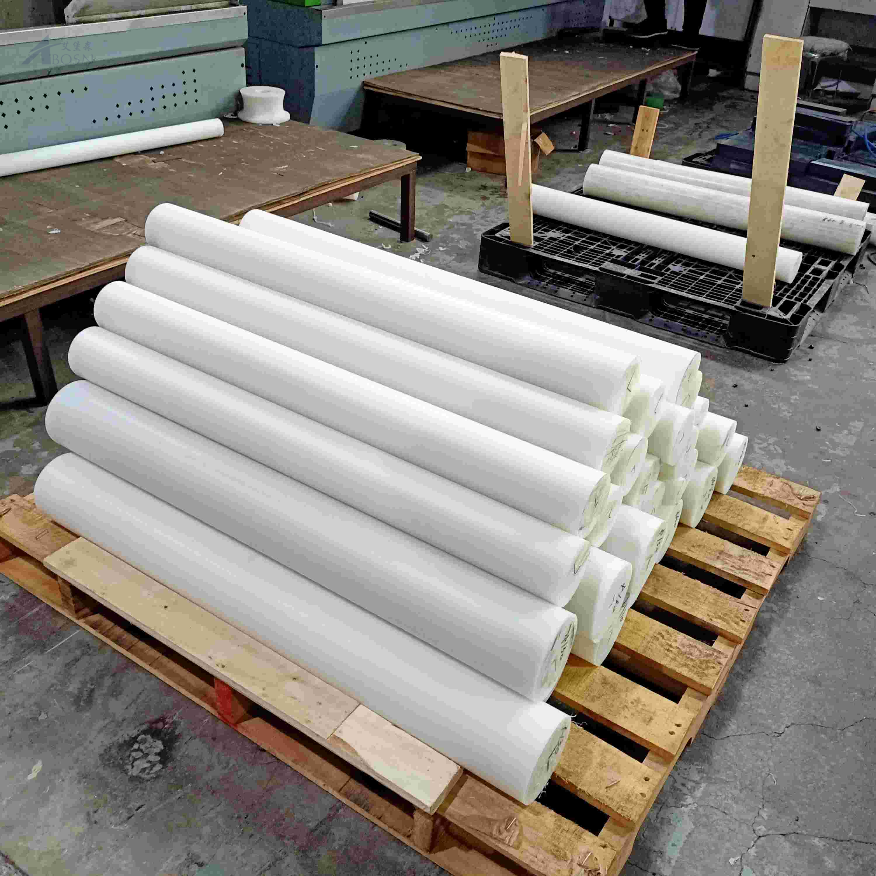 حار بيع عالية الكثافة البولي ايثيلين العذراء 15-500mm المضادة للتأثير UHMWPE HDPE قضيب قضبان بلاستيكية مرنة