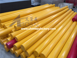 لوح بلاستيك أصفر اللون PE HDPE Rod UHMWPE Bar Rod